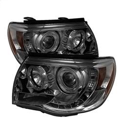 Spyder Auto Projector Headlights - LED Halo - LED - Smoke - High H1 - Low H1 for 2005-2011 Toyota Tacoma - 5011930 - (2011 2010 2009 2008 2007 2006 2005)