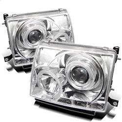 Spyder Auto Projector Headlights - LED Halo - LED - Chrome - High H1 - Low H1 for 1998-2000 Toyota Tacoma Limited - 5011954 - (2000 1999 1998)