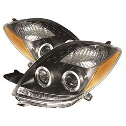 Spyder Auto 2DR Projector Headlights - LED Halo- LED - Black - High H1 - Low H1 for 2008-2008 Toyota Yaris S Hatchback 2 - 5012050 - (2008)