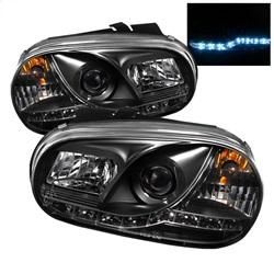 Spyder Auto Projector Headlights - DRL - Black - High H1 - Low H1 for 2004-2004 Volkswagen Golf GLS TDI - 5012173 - (2004)