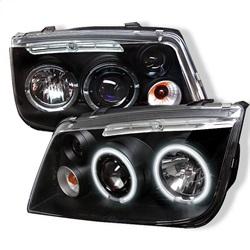 Spyder Auto Projector Headlights - CCFL Halo - Black - High H1 - Low H1 for 1999-1999 Volkswagen Jetta TDI - 5012210 - (1999)