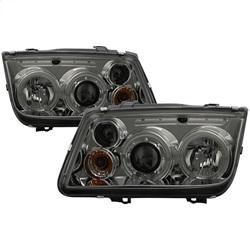 Spyder Auto Projector Headlights - LED Halo - Smoke - High H1 - Low H1 for 1999-1999 Volkswagen Jetta GL - 5012272 - (1999)