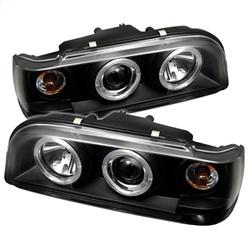 Spyder Auto Projector Headlights - LED Halo - Black - High H1 - Low H1 for 1997-1997 Volvo 850 T-5 - 5012289 - (1997)