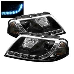 Spyder Auto Projector Headlights - DRL - Black - High H1 - Low H1 for 2001-2005 Volkswagen Passat - 5012302 - (2005 2004 2003 2002 2001)