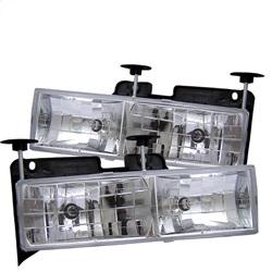 Spyder Auto Crystal Glass Headlights - Chro for 1988-1991 GMC R3500 - 5012388 - (1991 1990 1989 1988)