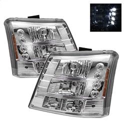 Spyder Auto Crystal Headlights - Chrome for 2003-2006 Chevrolet Silverado 2500 HD - 5012401 - (2006 2005 2004 2003)