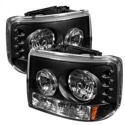 Spyder Auto Crystal Headlights - Black for 2000-2006 Chevrolet Suburban 1500 - 5012449 - (2006 2005 2004 2003 2002 2001 2000)