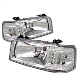 Spyder Auto Crystal Headlights - Chrome for 1993-1995 Ford F-150 XLT - 5012500 - (1995 1994 1993)