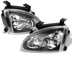 Spyder Auto Crystal Headlights - Black for 1993-1997 Honda Civic del Sol - 5012586 - (1997 1996 1995 1994 1993)