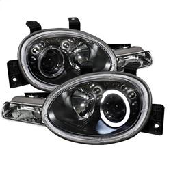 Spyder Auto Projector Headlights - LED Halo - Black - High H1 - Low H1 for 1995-1999 Plymouth Neon - 5017420 - (1999 1998 1997 1996 1995)