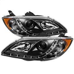 Spyder Auto Projector Headlights - Halogen - DRL - Black - High H1 - Low H1 for 2004-2008 Mazda 3 i Sedan - 5017451 - (2008 2007 2006 2005 2004)