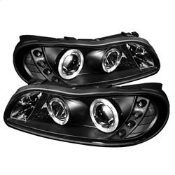 Spyder Auto Projector Headlights - LED Halo - LED - Black - High 9005 - Low H1 for 1997-2003 Chevrolet Malibu - 5029102 - (2003 2002 2001 2000 1999 1998 1997)