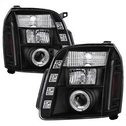 Spyder Auto Projector Headlights - LED Halo - LED - Black - High H1 - Low H1 for 2007-2014 GMC Yukon - 5029331 - (2014 2013 2012 2011 2010 2009 2008 2007)