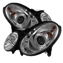 Spyder Auto Projector Headlights - Halogen - DRL - Chrome - High H7 - Low H7 for 2007-2009 Mercedes-Benz E320 - 5029355 - (2009 2008 2007)