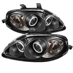 Spyder Auto Projector Headlights - CCFL Halo - Black - High H1 - Low H1 for 1999-2000 Honda Civic - 5029850 - (2000 1999)