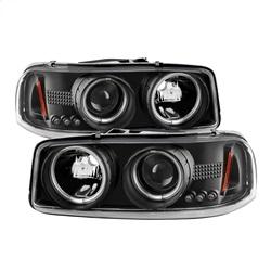 Spyder Auto Projector Headlights - CCFL Halo - LED - Black - for 1999-2004 GMC Sierra 2500 - 5030009 - (2004 2003 2002 2001 2000 1999)