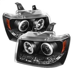 Spyder Auto Projector Headlights - CCFL Halo - LED - Black - High H1 - Low H1 for 2007-2014 Chevrolet Suburban 1500 - 5030047 - (2014 2013 2012 2011 2010 2009 2008 2007)