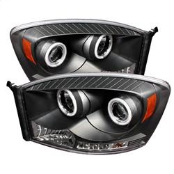 Spyder Auto Projector Headlights - CCFL Halo - LED - Black - High H1 - Low H1 for 2006-2009 Dodge Ram 2500 - 5030061 - (2009 2008 2007 2006)