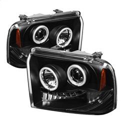 Spyder Auto Projector Headlights - CCFL Halo- LED - Black - High H1 - Low H1 for 2005-2007 Ford F-350 Super Duty - 5030146 - (2007 2006 2005)