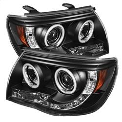 Spyder Auto Projector Headlights - CCFL Halo - LED - Black - High H1 - Low H1 for 2005-2011 Toyota Tacoma - 5030283 - (2011 2010 2009 2008 2007 2006 2005)