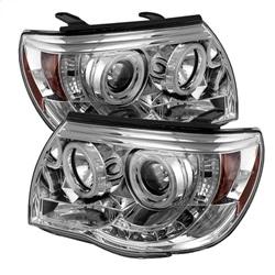 Spyder Auto Projector Headlights - CCFL Halo - LED - Chrome - High H1 - Low H1 for 2005-2011 Toyota Tacoma - 5030290 - (2011 2010 2009 2008 2007 2006 2005)