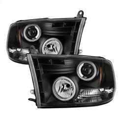 Spyder Auto Projector Headlights - Halogen - CCFL Halo - LED - Black - Low H1 for 2011-2016 Ram 2500 - 5030320 - (2016 2015 2014 2013 2012 2011)