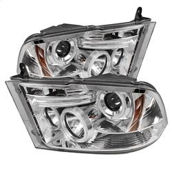 Spyder Auto Projector Headlights - Halogen - CCFL Halo - LED - Chrome - Low H1 for 2010-2010 Dodge Ram 3500 - 5030337 - (2010)