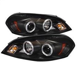 Spyder Auto Projector Headlights - LED Halo - LED - Black - High H1 - Low H1 for 2006-2013 Chevrolet Impala - 5031716 - (2013 2012 2011 2010 2009 2008 2007 2006)