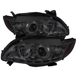 Spyder Auto Projector Headlights - LED Halo - DRL - Smoke - High H1 - Low H7 for 2009-2010 Toyota Corolla XRS - 5032522 - (2010 2009)