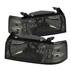 Spyder Auto Crystal Headlights - Smoke for 1992-1996 Ford Bronco - 5033802 - (1996 1995 1994 1993 1992)