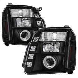 Spyder Auto Projector Headlights - CCFL Halo - LED - Black - High H1 - Low H1 for 2007-2014 GMC Yukon - 5038302 - (2014 2013 2012 2011 2010 2009 2008 2007)