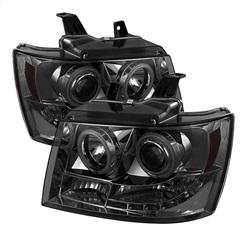 Spyder Auto Projector Headlights - CCFL Halo - LED - Smoke - High H1 - Low H1 for 2007-2013 Chevrolet Suburban 2500 - 5039248 - (2013 2012 2011 2010 2009 2008 2007)