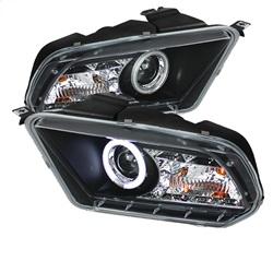 Spyder Auto Projector Headlights - Halogen - CCFL Halo - DRL - Black - High/Low H7 for 2010-2013 Ford Mustang - 5039330 - (2013 2012 2011 2010)