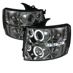 Spyder Auto Projector Headlights - CCFL Halo - LED - Smoke - High H1 - Low H1 for 2007-2013 Chevrolet Silverado 1500 - 5039767 - (2013 2012 2011 2010 2009 2008 2007)