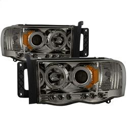 Spyder Auto Projector Headlights - CCFL Halo - LED - Smoke - High H1 - Low H1 for 2003-2005 Dodge Ram 2500 - 5041951 - (2005 2004 2003)