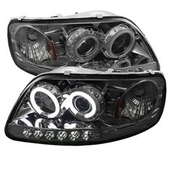 Spyder Auto Projector Headlights - CCFLHalo - LED - Smoke - High 9005 - Low H3 for 1999-2003 Ford F-150 Lariat - 5042033 - (2003 2002 2001 2000 1999)