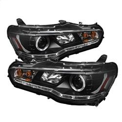 Spyder Auto Projector Headlights - Xenon/HID - LED Halo - DRL - Black - High H1 for 2011-2012 Mitsubishi Lancer GT Sportback - 5042231 - (2012 2011)