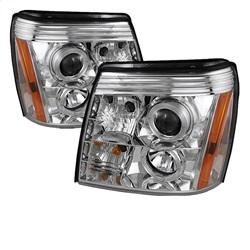 Spyder Auto Projector Headlights - Xenon/HID - LED Halo - DRL - Chrome - High H1 for 2003-2006 Cadillac Escalade EXT - 5042279 - (2006 2005 2004 2003)