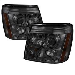 Spyder Auto Projector Headlights - Xenon/HID - LED Halo - DRL - Smoke - High H1 for 2003-2006 Cadillac Escalade EXT - 5042293 - (2006 2005 2004 2003)