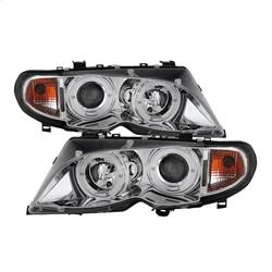 Spyder Auto 4DR Projector Headlights 1PC - LED Halo - Chrome - High H1 - Low H7 for 2004-2005 BMW 325i Sedan - 5042408 - (2005 2004)