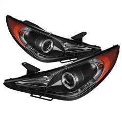 Spyder Auto Projector Headlights - LED Halo - DRL - Black - High H7 for 2011-2013 Hyundai Sonata GL - 5042477 - (2013 2012 2011)