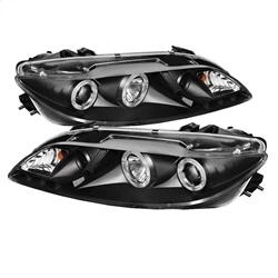 Spyder Auto With Fog Lights Projector Headlights - LED Halo - DRL - Black for 2003-2005 Mazda 6 - 5042538 - (2005 2004 2003)