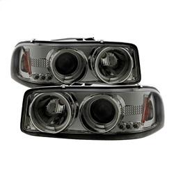 Spyder Auto Projector Headlights - CCFL Halo - LED - Smoke - for 2002-2006 GMC Sierra 1500 WT - 5064141 - (2006 2005 2004 2003 2002)