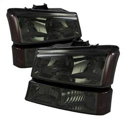 Spyder Auto Crystal Headlights with Amber Bumper Lights - Smoke for 2003-2006 GMC Sierra 2500 HD - 5064523 - (2006 2005 2004 2003)