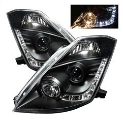 Spyder Auto Projector Headlights - Halogen - DRL - Black - High H1 - Low H7 for 2003-2005 Nissan 350Z - 5064738 - (2005 2004 2003)