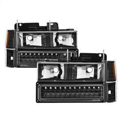 Spyder Auto Corner/LED Bumper Headlights - Black for 1994-1998 Chevrolet K1500 - 5069542 - (1998 1997 1996 1995 1994)