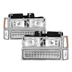 Spyder Auto Corner/LED Bumper Headlights - Chrome for 1992-1999 Chevrolet C1500 Suburban - 5069559 - (1999 1998 1997 1996 1995 1994 1993 1992)