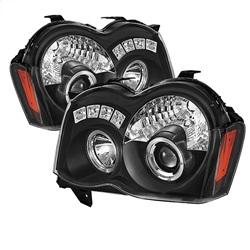 Spyder Auto Projector Headlights - LED Halo - LED - Black - High H1 for 2008-2010 Jeep Grand Cherokee - 5070166 - (2010 2009 2008)