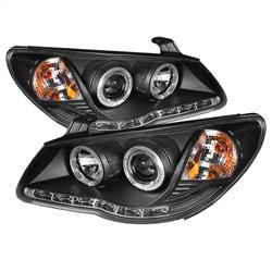 Spyder Auto Projector Headlights - LED Halo - DRL - Black - High H1 - Low H7 for 2007-2010 Hyundai Elantra - 5070241 - (2010 2009 2008 2007)