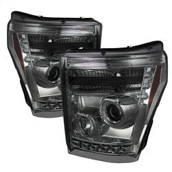 Spyder Auto Projector Headlights - LED Halo - DRL - Smoke - High H1 - Low 9006 (included) for 2011-2016 Ford F-250 Super Duty - 5070289 - (2016 2015 2014 2013 2012 2011)